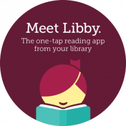 Girl smiling while reading. Meet Libby. The one-tap reading app from your library